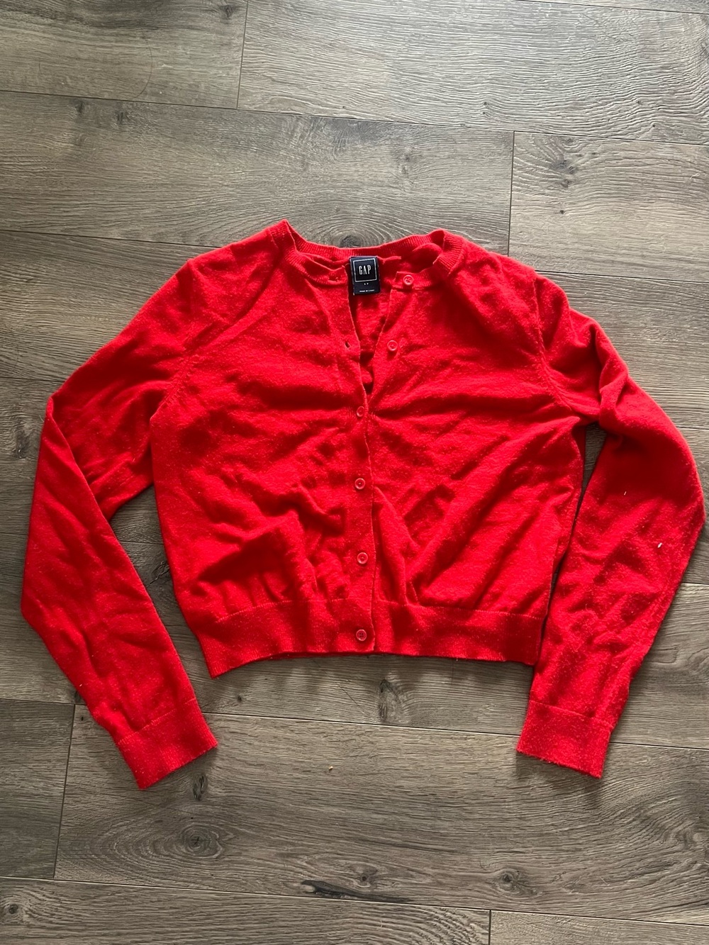 GAP Bright Red Women's Button-Front Cardigan